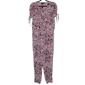 Juicy Couture Floral Silk Jumpsuit WFWD24013 Medium
